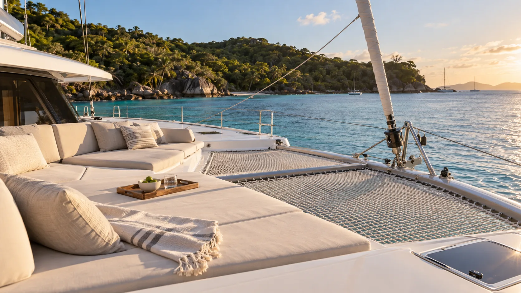 Serene luxury moment at sea aboard NÉRÉA