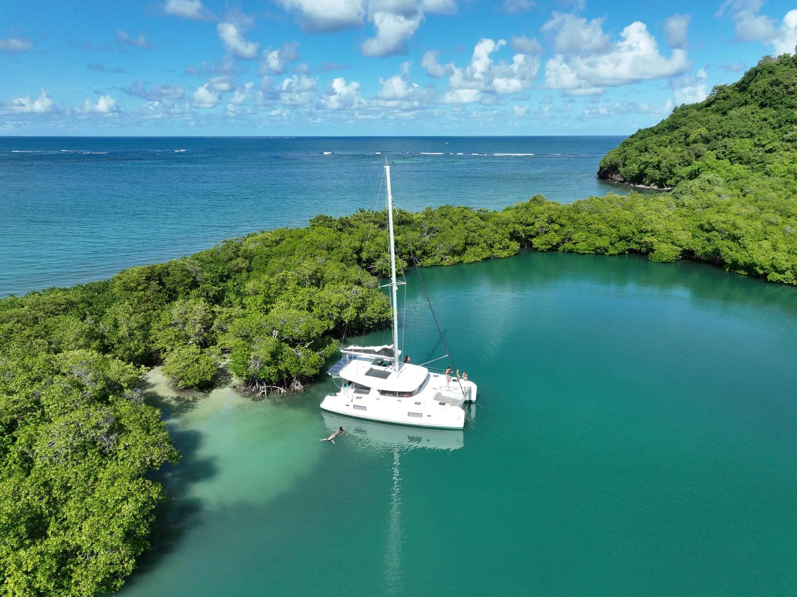 Quiet morning inlet in southern Martinique